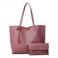 Pink handbag with matching purse