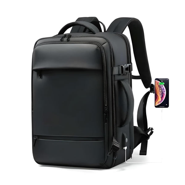 Leo | Expandable carry-on backpack with USB port