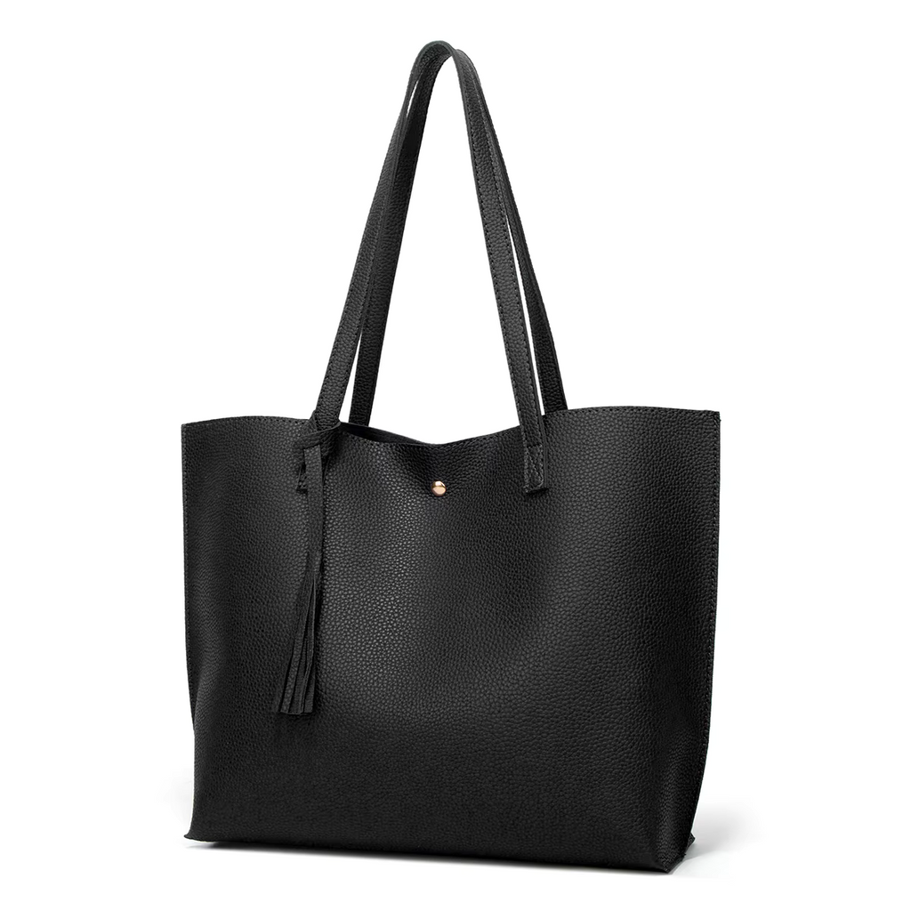 Black handbag with matching wallet