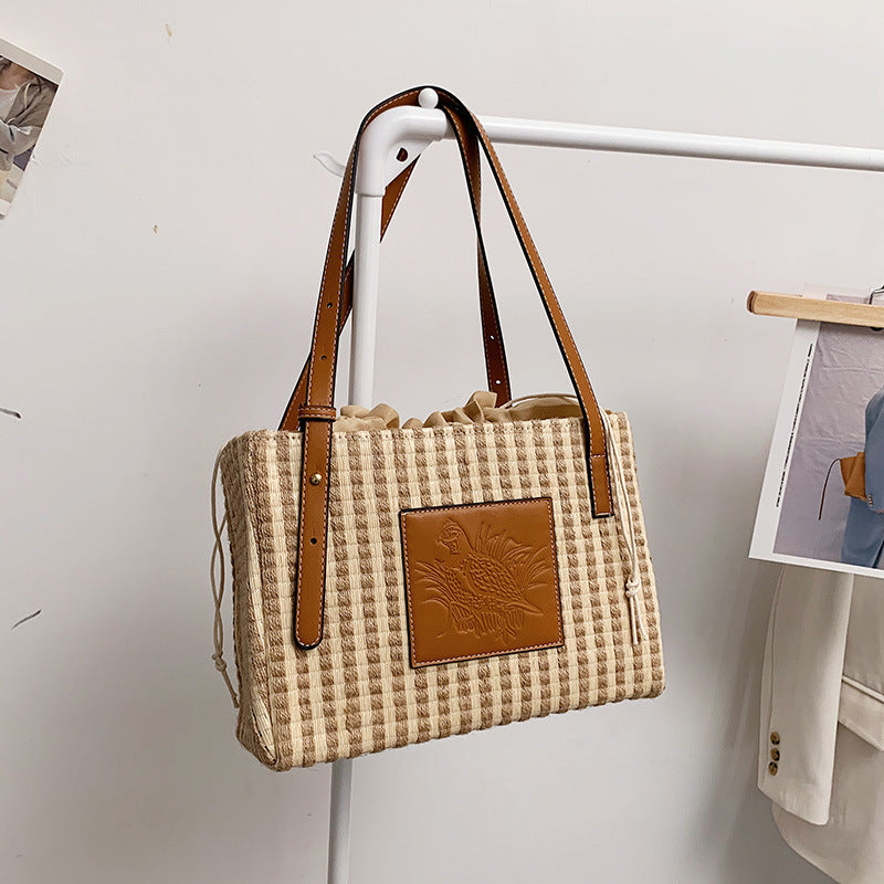 SoSun - Striped tote shoulder bag
