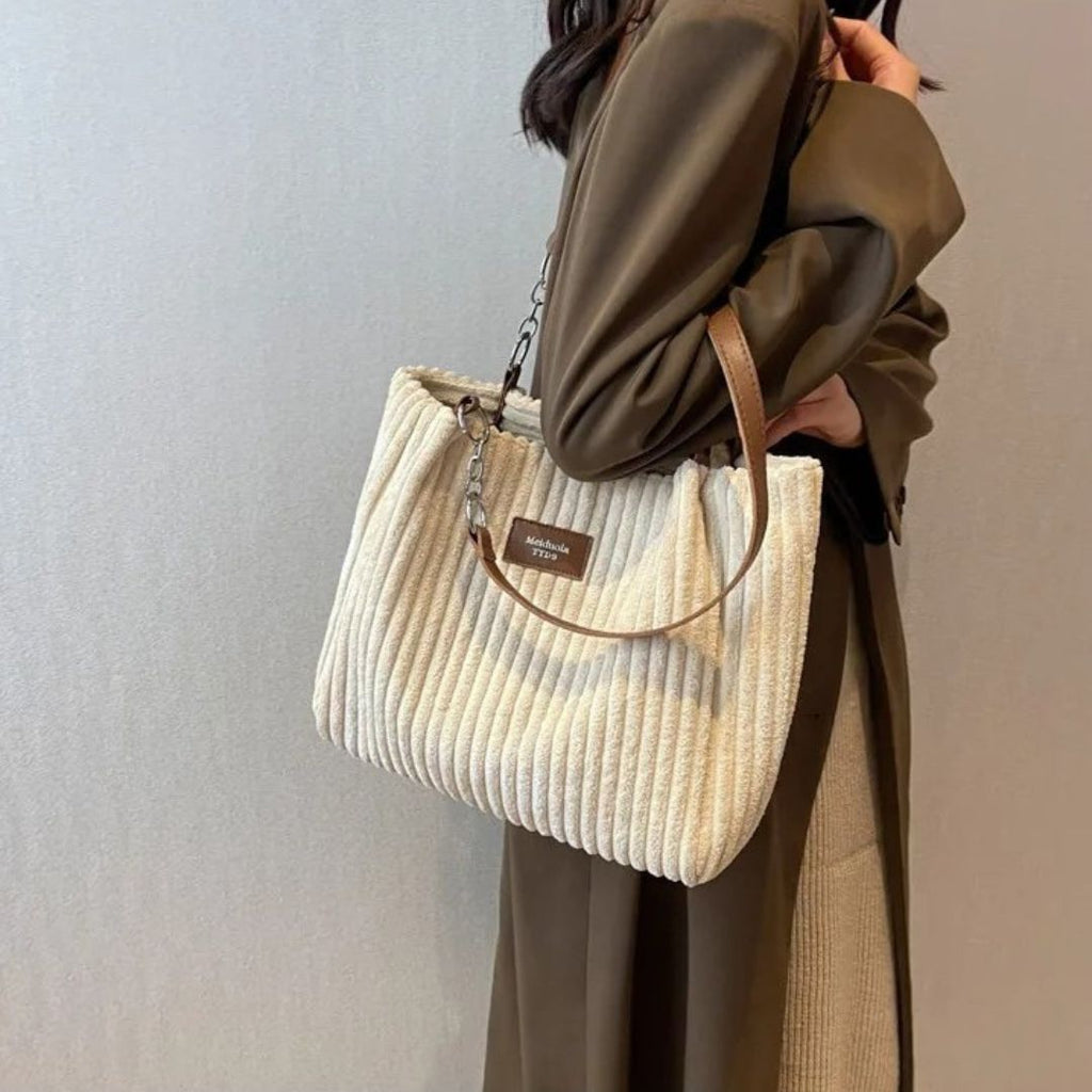 Corduroy shoulder bag - Leila