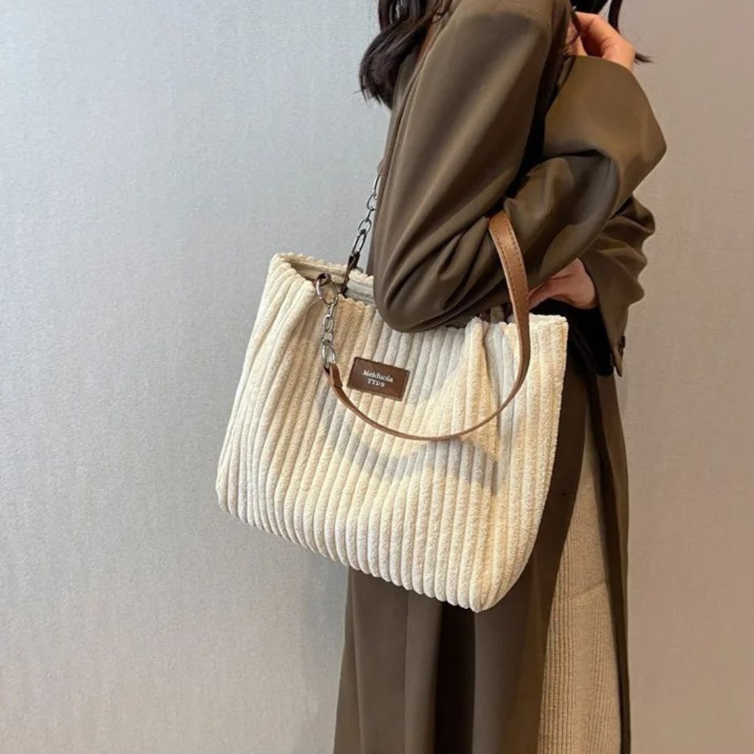 Corduroy shoulder bag - Leila