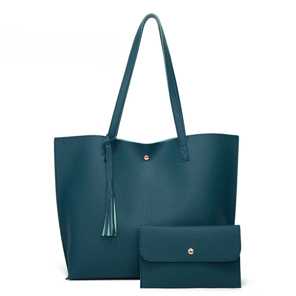 Lagoon blue handbag with matching wallet