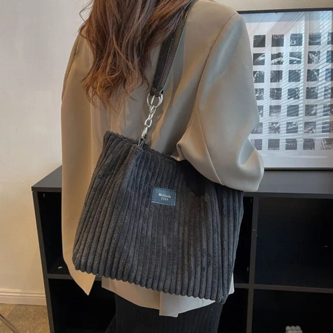 Corduroy shoulder bag - Leila