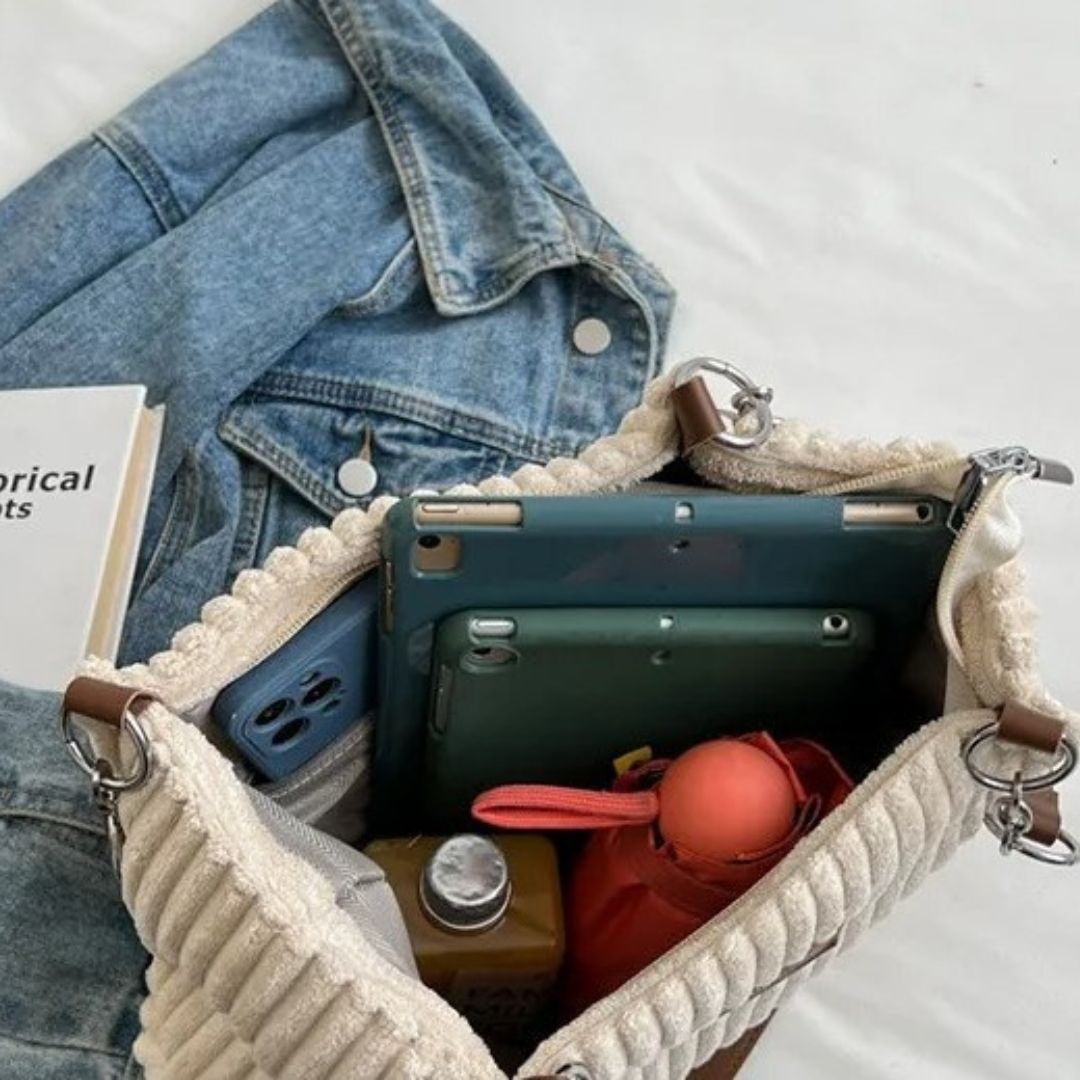 Corduroy shoulder bag - Leila
