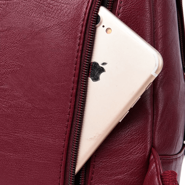 Women's leather backpack - Ada
