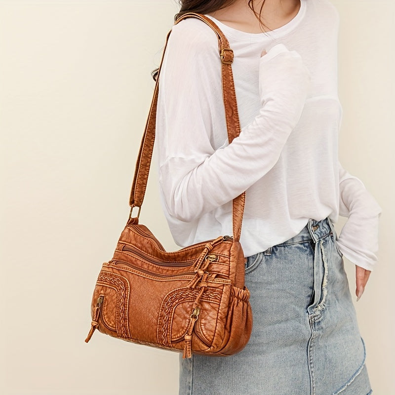 WeaveStyle - Shoulder bag with braided details