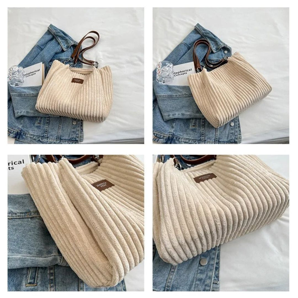 Corduroy shoulder bag - Leila