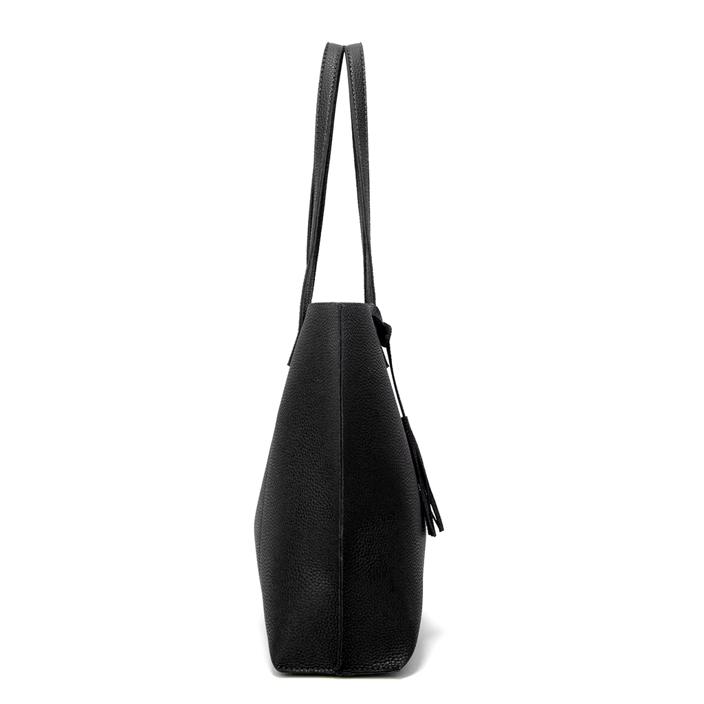 Black handbag with matching wallet