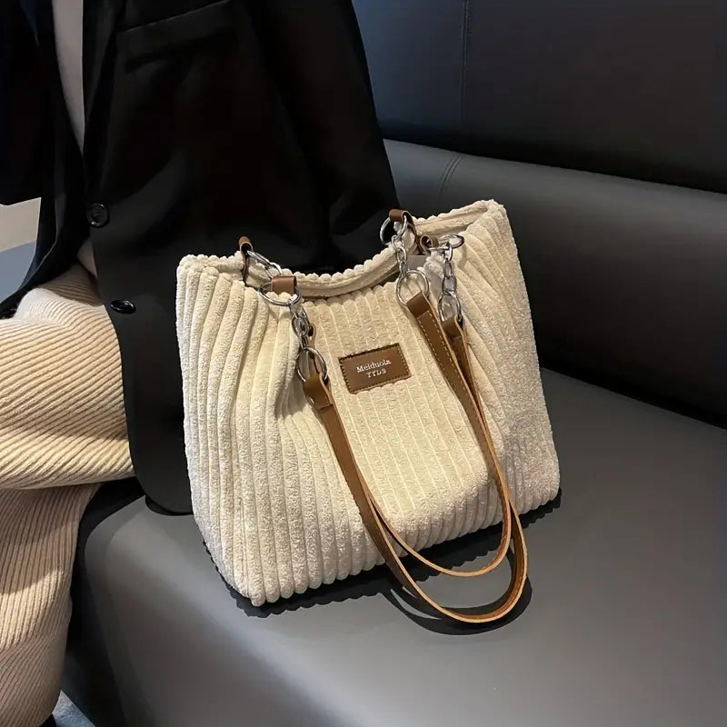 Corduroy shoulder bag - Leila