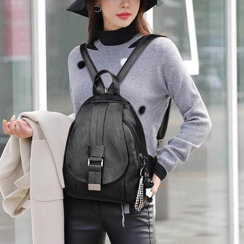 Women's leather backpack - Ada