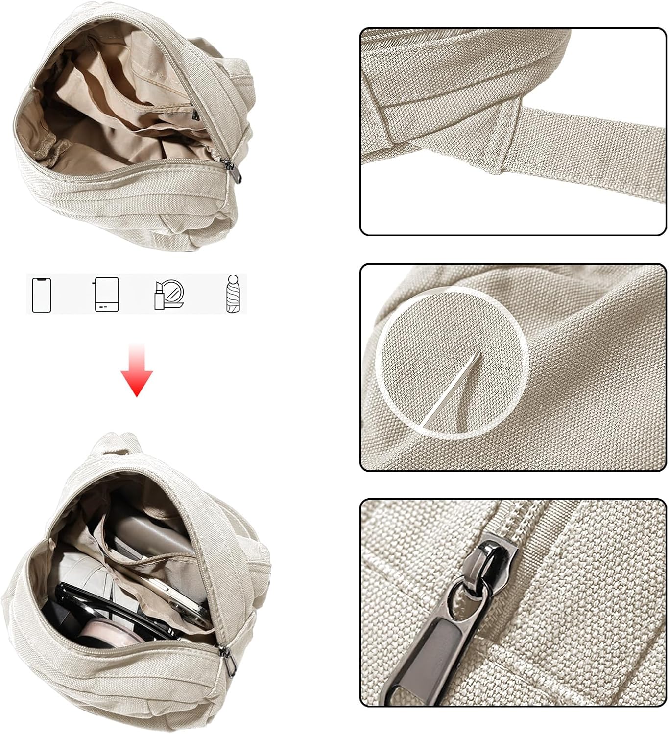 JourneyWay - Vintage canvas shoulder bag