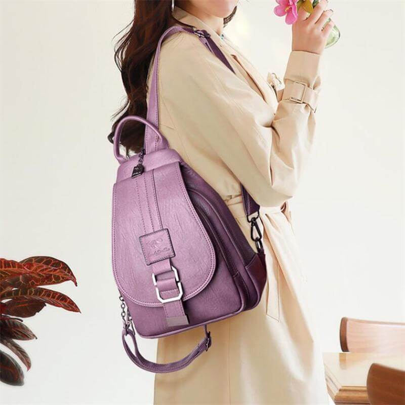 Women's leather backpack - Ada
