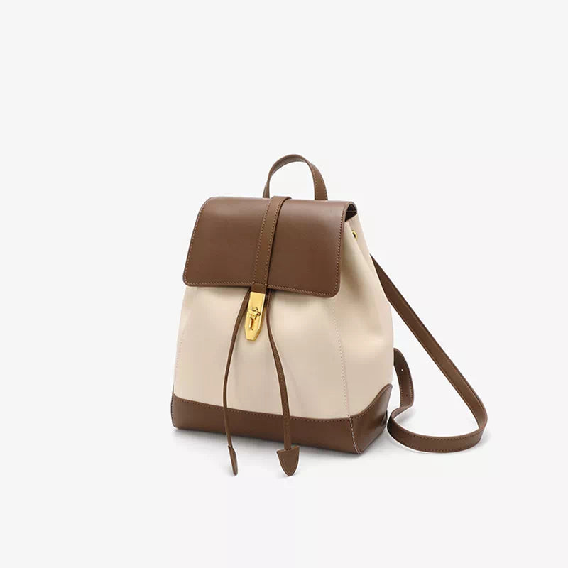 Alea | Genuine leather drawstring backpack for women