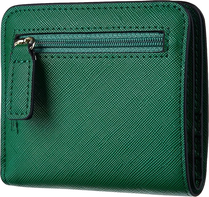 Deluxe leather compact wallet for ladies with RFID blocking - Elvira