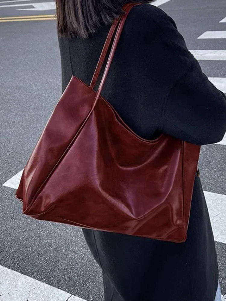 Alissa Large Ladies Shoulder Bag | Handbag | Shopper Burgundy Red