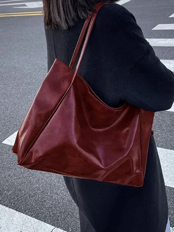 Alissa Large Ladies Shoulder Bag | Handbag | Shopper Burgundy Red