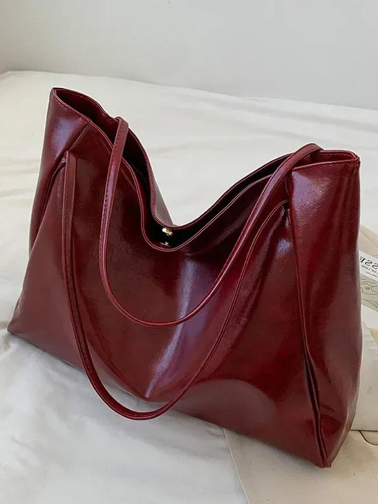 Alissa Large Ladies Shoulder Bag | Handbag | Shopper Burgundy Red