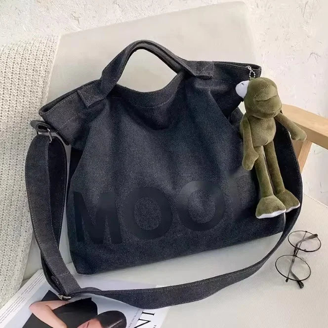Luna | Large canvas bag for women - MOOD