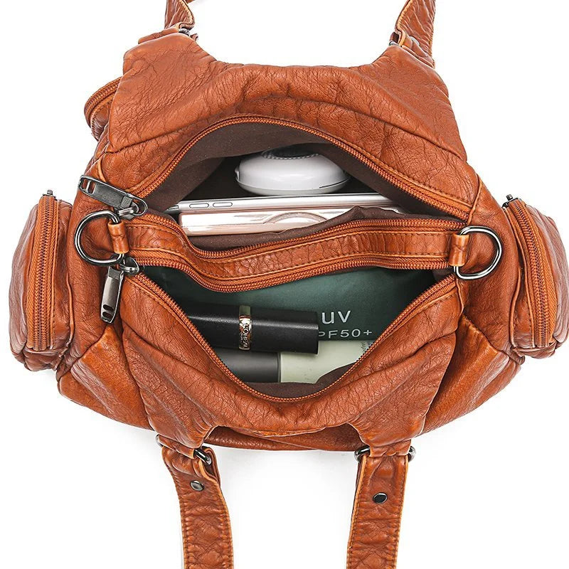 Aletta - Elegant shoulder bag in soft vegetable leather