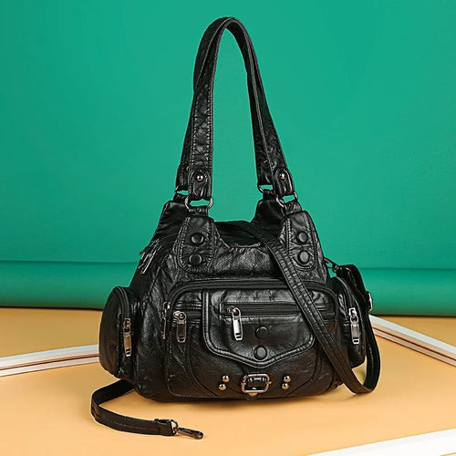 Aletta - Elegant shoulder bag in soft vegetable leather