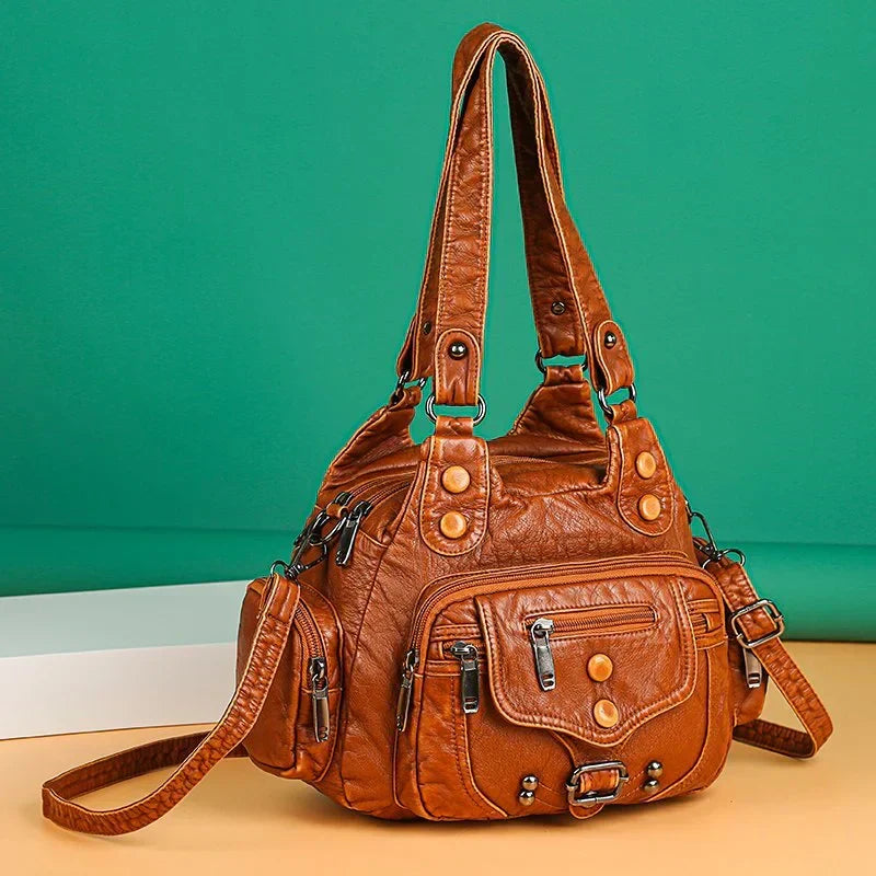 Aletta - Elegant shoulder bag in soft vegetable leather