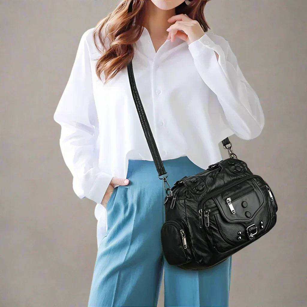 Aletta - Elegant shoulder bag in soft vegetable leather