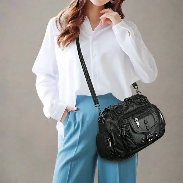 Aletta - Elegant shoulder bag in soft vegetable leather