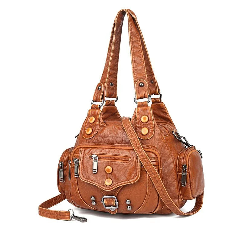 Aletta - Elegant shoulder bag in soft vegetable leather