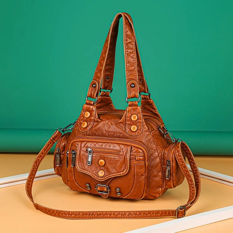 Aletta - Elegant shoulder bag in soft vegetable leather