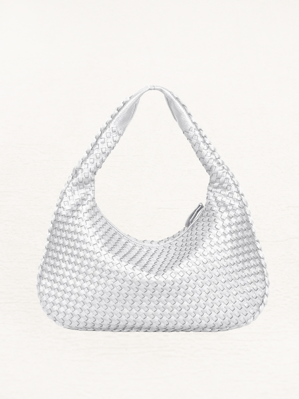 Brianna Braided Shoulder Bag Ladies | Handbag | Design Bag Silver