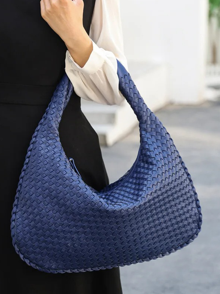 Brianna Braided Shoulder Bag Ladies | Handbag | Design Bag Dark Blue