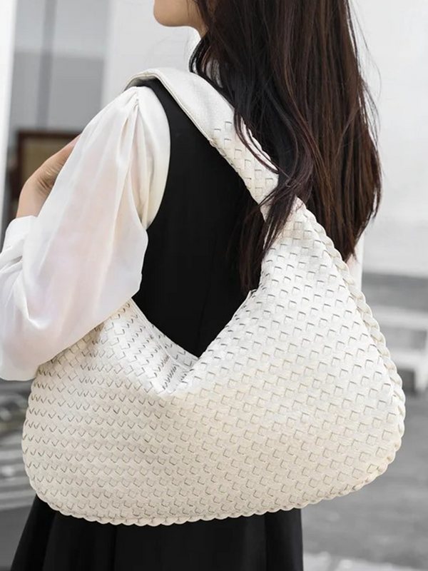 Brianna Braided Shoulder Bag Ladies | Handbag | Design Bag White