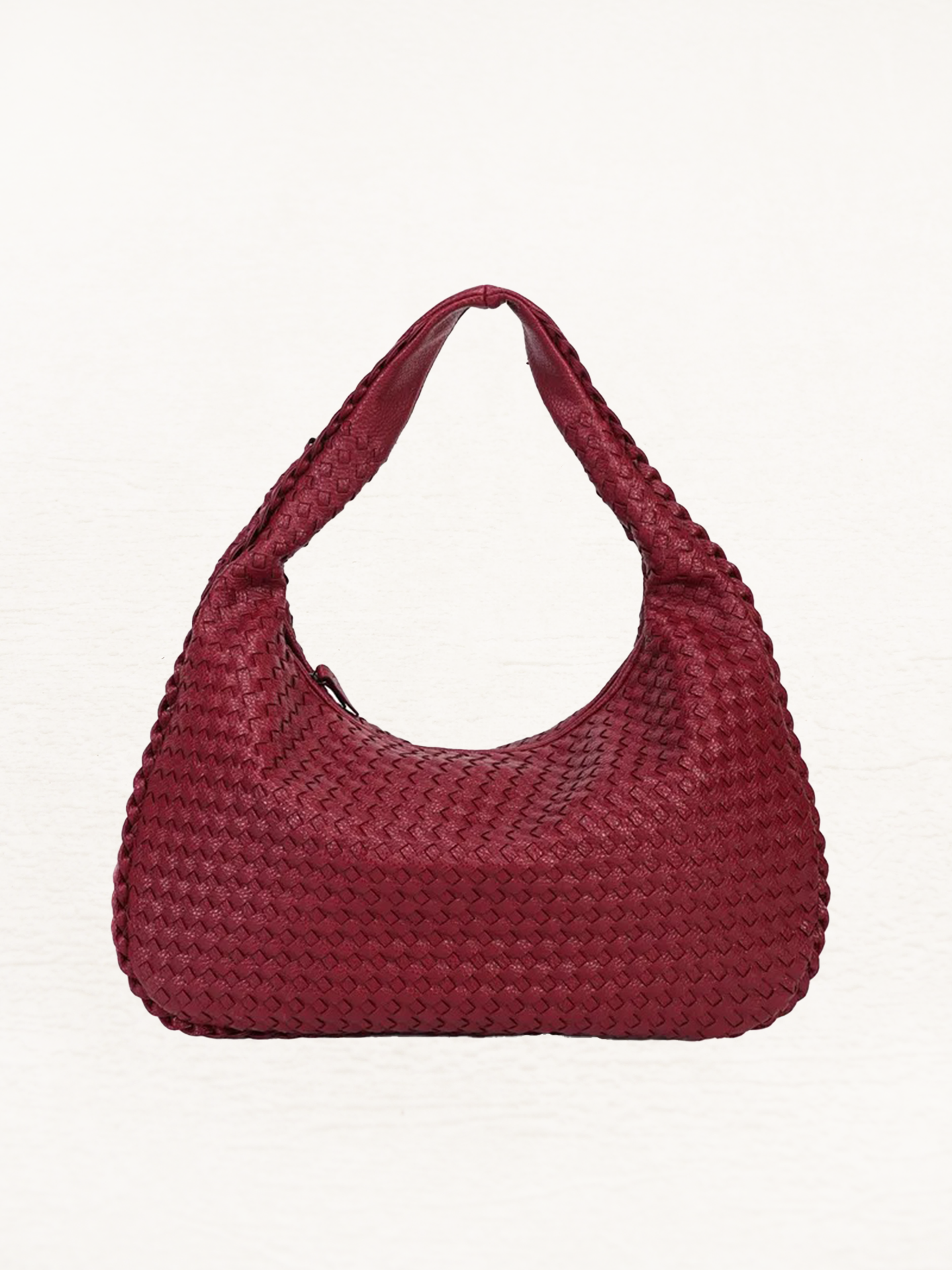 Brianna Braided Shoulder Bag Ladies | Handbag | Design Bag Burgundy Red