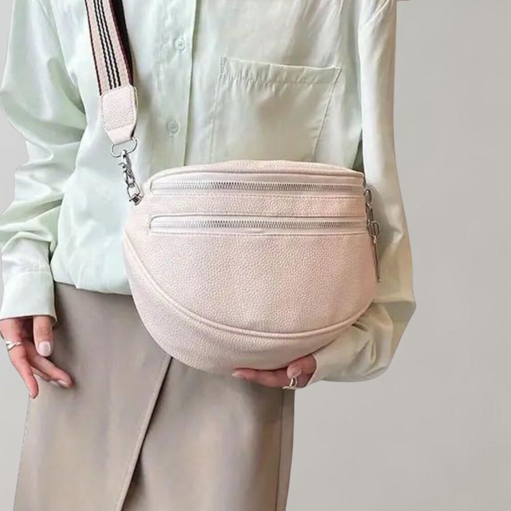 Shoulder bag with double zipper - Aravella