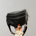Shoulder bag with double zipper - Aravella