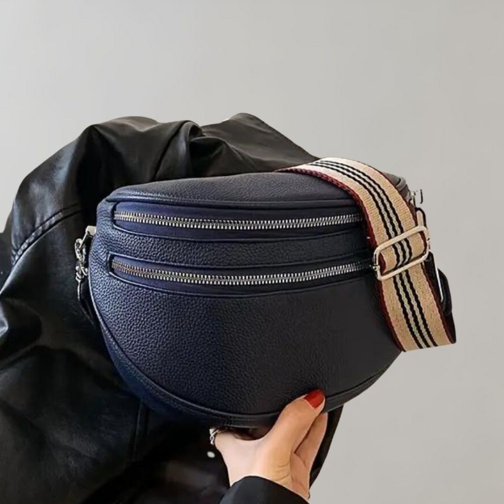Shoulder bag with double zipper - Aravella