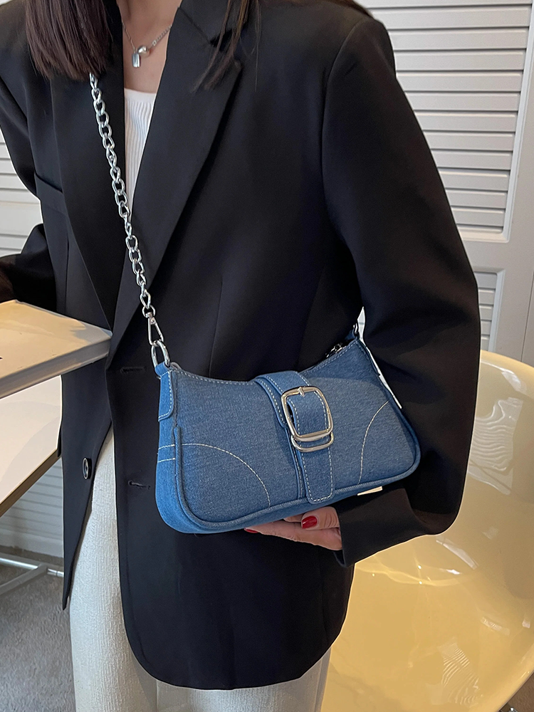 Colet Ladies Denim Shoulder Bag | Crossbody Bag | Handbag Dark Blue