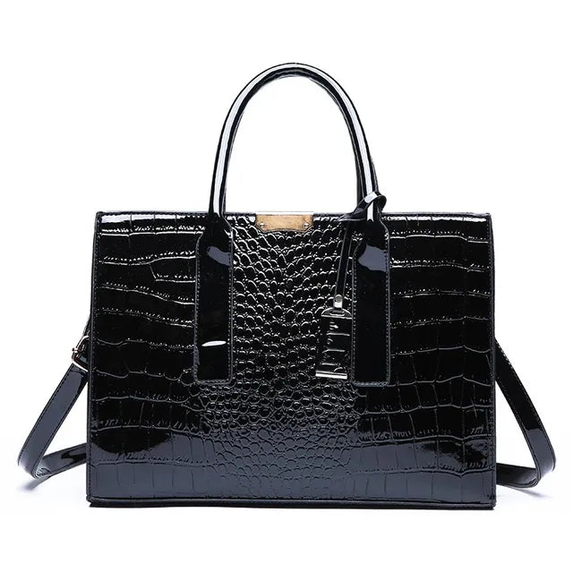 Crocodile print handbag - Emersyn