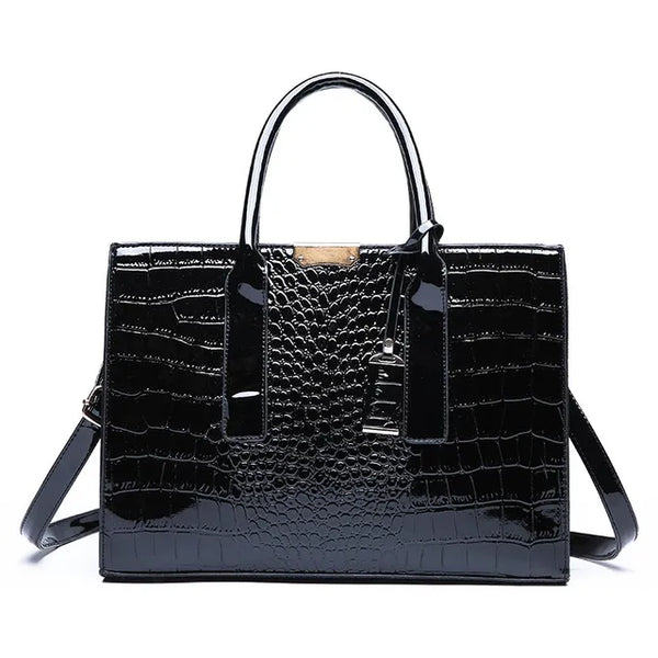 Crocodile print handbag - Emersyn