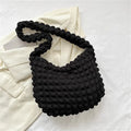 Eloisa pleated and embroidered shoulder bag