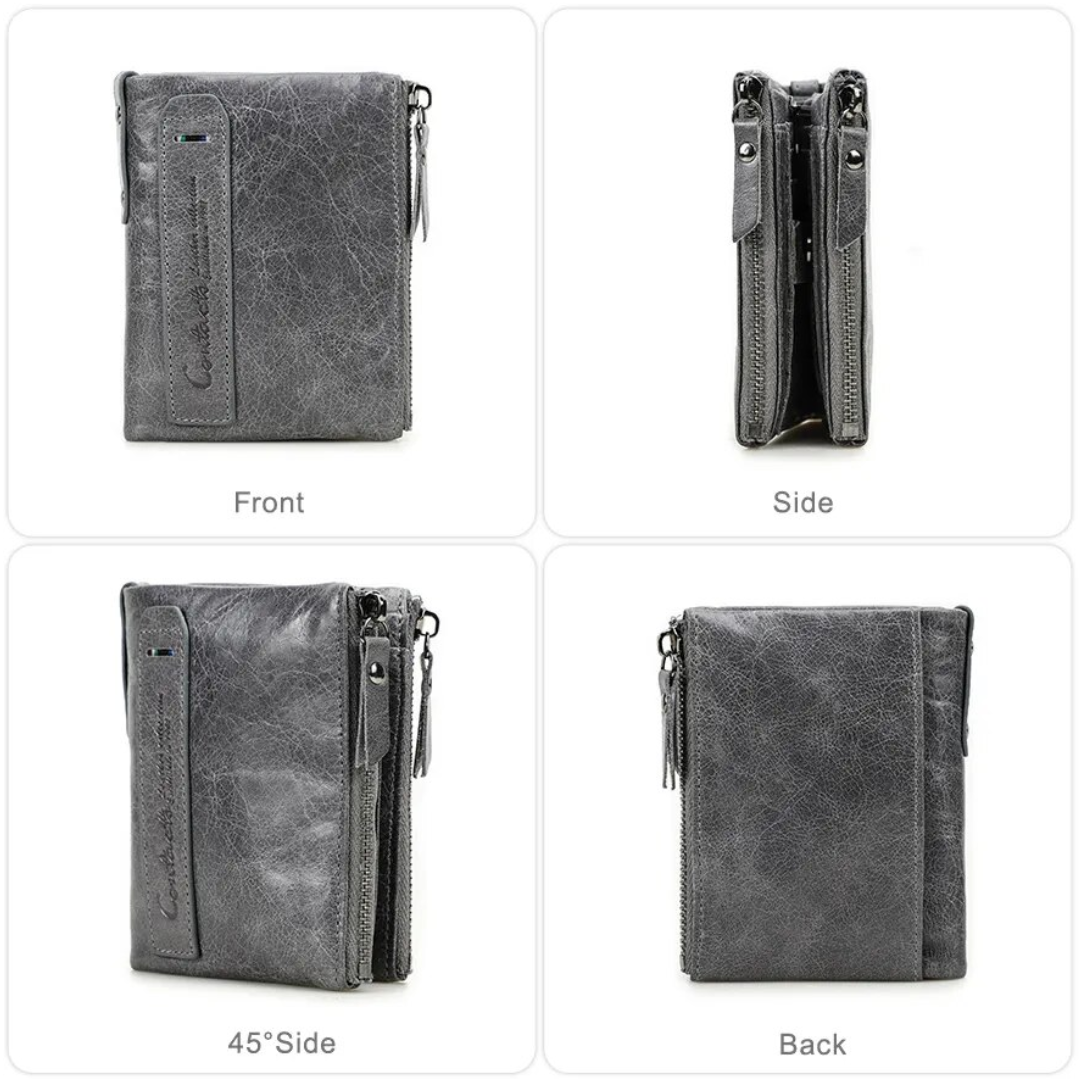 Compact wallet with double zipper closure | Practical and elegant