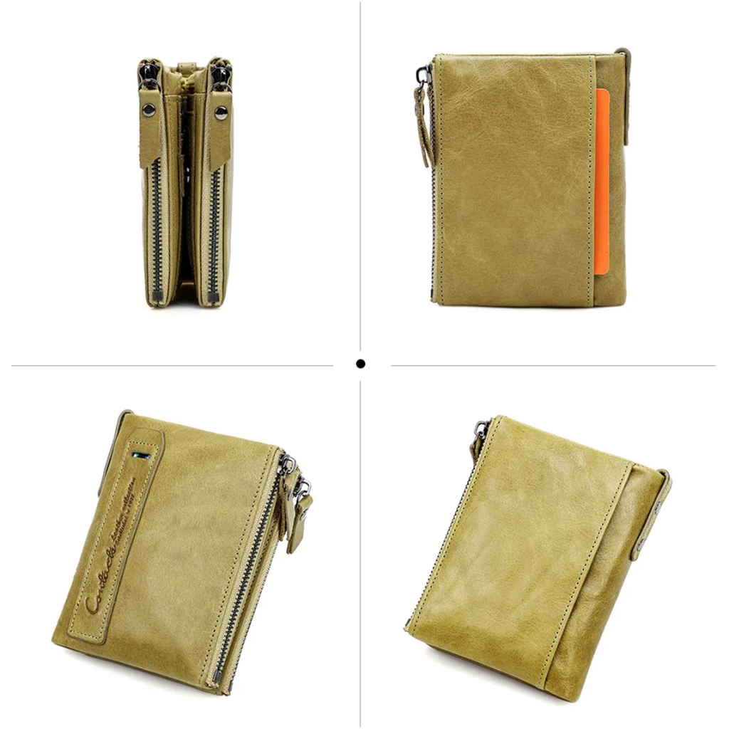 Compact wallet with double zipper closure | Practical and elegant