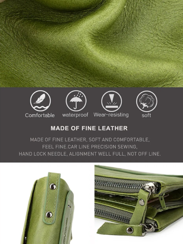 Compact wallet with double zipper closure | Practical and elegant
