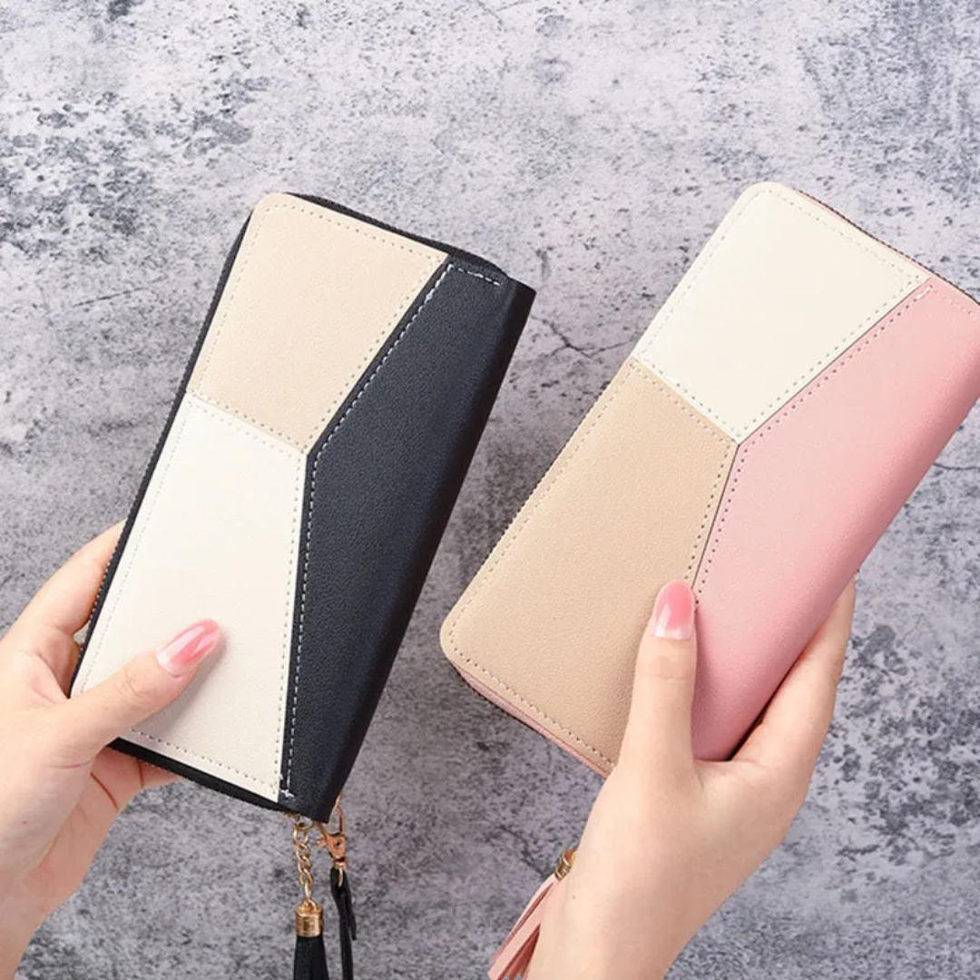 Long geometric wallet | Trendy and practical
