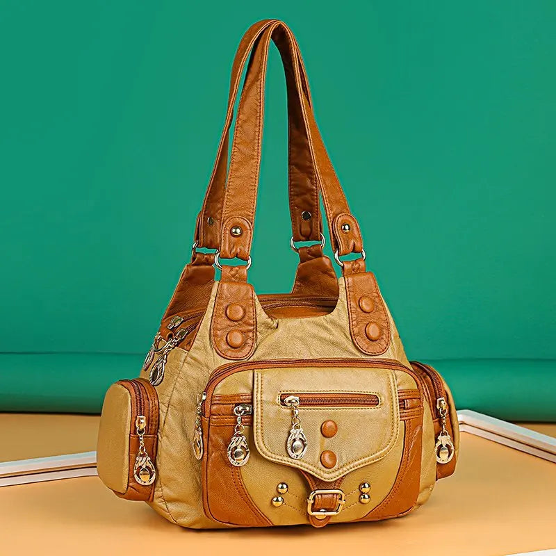 Aletta - Elegant shoulder bag in soft vegetable leather