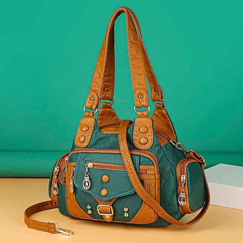 Aletta - Elegant shoulder bag in soft vegetable leather