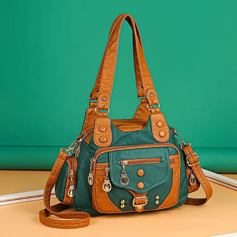 Aletta - Elegant shoulder bag in soft vegetable leather