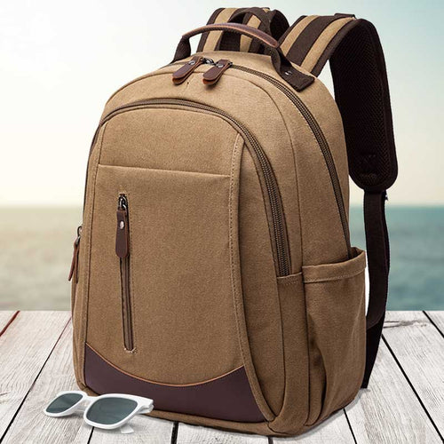 Adventurer anti-theft canvas travel backpack