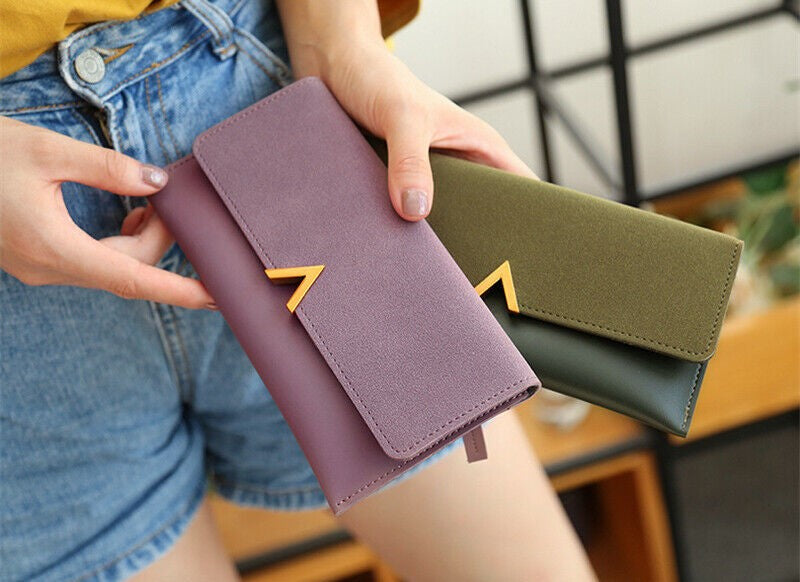 Suede leather wallet | Large and modern